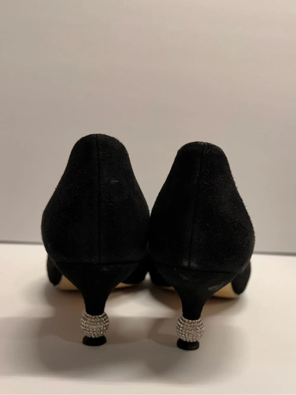 Kate Spade Black Suede kitten heels